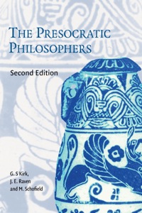 Cover image: The Presocratic Philosophers 2nd edition 9780521274555