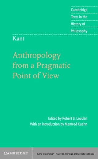 Cover image: Kant: Anthropology from a Pragmatic Point of View 1st edition 9780521855563