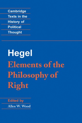 Cover image: Hegel: Elements of the Philosophy of Right 9780521348881