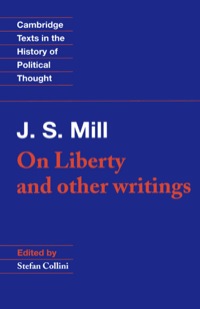 Cover image: J. S. Mill: 'On Liberty' and Other Writings 9780521379175