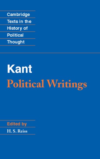 Cover image: Kant: Political Writings 2nd edition 9780521398374