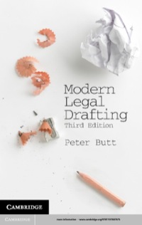 Cover image: Modern Legal Drafting 3rd edition 9781107607675