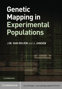 Imagen de portada: Genetic Mapping in Experimental Populations 1st edition 9781107013216
