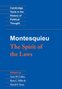 صورة الغلاف: Montesquieu: The Spirit of the Laws 9780521369749