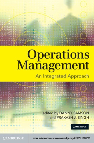 Omslagafbeelding: Operations Management 1st edition 9780521700771