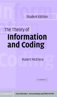 صورة الغلاف: The Theory of Information and Coding 1st edition 9780521831857