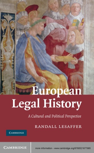 Cover image: European Legal History 1st edition 9780521877985