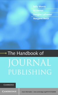 Imagen de portada: The Handbook of Journal Publishing 1st edition 9781107020856