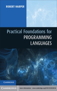 Cover image: Practical Foundations for Programming Languages 1st edition 9781107029576