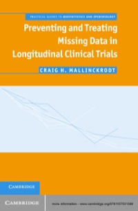 Imagen de portada: Preventing and Treating Missing Data in Longitudinal Clinical Trials 1st edition 9781107031388