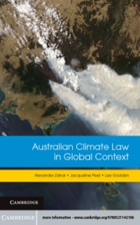 Titelbild: Australian Climate Law in Global Context 9780521142106