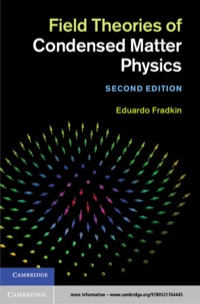 Cover image: Field Theories of Condensed Matter Physics 2nd edition 9780521764445