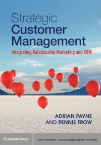 Cover image: Strategic Customer Management 1st edition 9781107014961