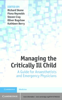 صورة الغلاف: Managing the Critically Ill Child 1st edition 9781107652323