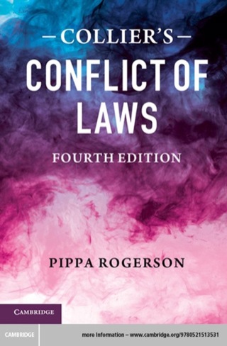 Cover image: Collier's Conflict of Laws 4th edition 9780521513531