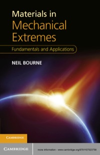 Imagen de portada: Materials in Mechanical Extremes 1st edition 9781107023758