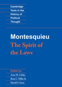 Omslagafbeelding: Montesquieu: The Spirit of the Laws 1st edition 9780521369749
