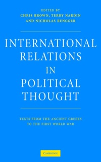 Imagen de portada: International Relations in Political Thought 1st edition 9780521573306