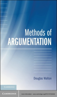 Imagen de portada: Methods of Argumentation 1st edition 9781107039308