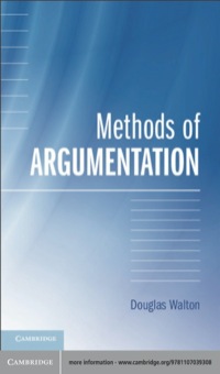 表紙画像: Methods of Argumentation 9781107039308