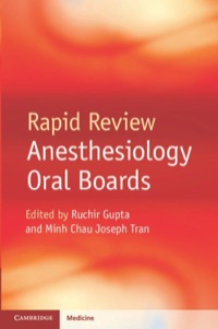 Imagen de portada: Rapid Review Anesthesiology Oral Boards 9781107653665