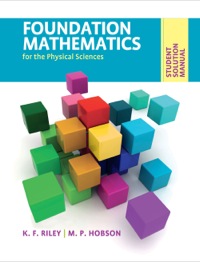 Imagen de portada: Student Solution Manual for Foundation Mathematics for the Physical Sciences 1st edition 9780521141048