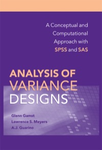 Cover image: Analysis of Variance Designs 1st edition 9780521874816