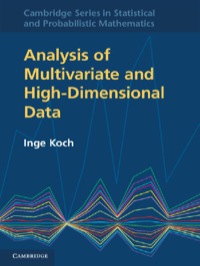 Imagen de portada: Analysis of Multivariate and High-Dimensional Data 1st edition 9780521887939