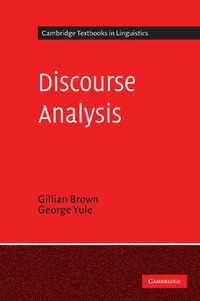 Omslagafbeelding: Discourse Analysis 1st edition 9780521284752