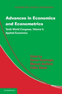 Cover image: Advances in Economics and Econometrics: Volume 2, Applied Economics 1st edition 9781107016057
