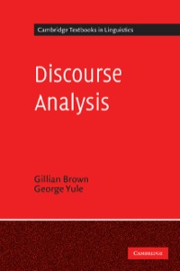 Imagen de portada: Discourse Analysis 1st edition 9780521284752