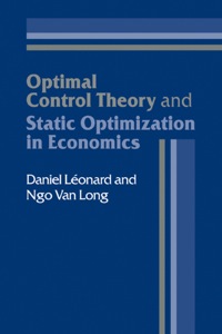 表紙画像: Optimal Control Theory and Static Optimization in Economics 1st edition 9780521331586