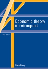 Cover image: Economic Theory in Retrospect 5th edition 9780521577014