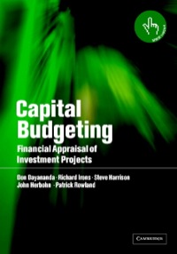 صورة الغلاف: Capital Budgeting 1st edition 9780521817820