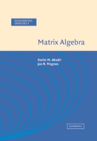 Titelbild: Matrix Algebra 1st edition 9780521537469