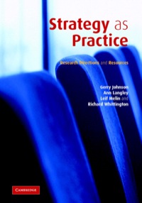 Cover image: Strategy as Practice 1st edition 9780521862936