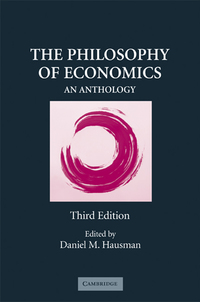 Cover image: The Philosophy of Economics 3rd edition 9780521883504
