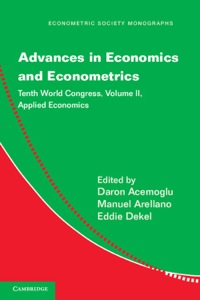 Titelbild: Advances in Economics and Econometrics: Volume 2, Applied Economics 1st edition 9781107016057