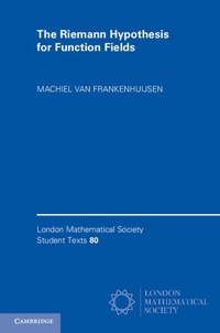 Cover image: The Riemann Hypothesis for Function Fields 9781107047211