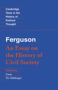 Imagen de portada: Ferguson: An Essay on the History of Civil Society 9780521442152