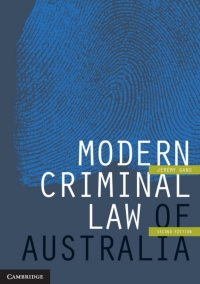 Cover image: Modern Criminal Law of Australia 2nd edition 9781107565975