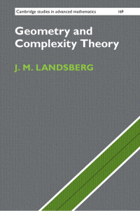 Omslagafbeelding: Geometry and Complexity Theory 9781107199231