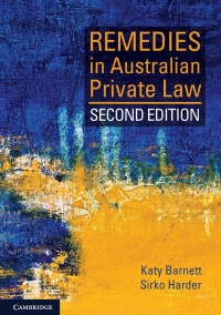 Imagen de portada: Remedies in Australian Private Law 2nd edition 9781108404754
