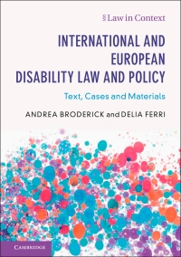 Cover image: International and European Disability Law and Policy 9781108418195