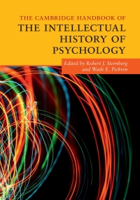 Cover image: The Cambridge Handbook of the Intellectual History of Psychology 1st edition 9781108418690