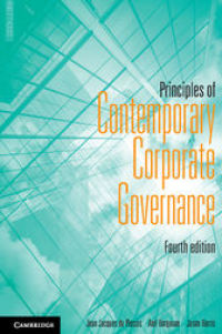 Omslagafbeelding: Principles of Contemporary Corporate Governance 4th edition 9781108413022