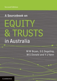 صورة الغلاف: A Sourcebook on Equity and Trusts in Australia 2nd edition 9781108703109