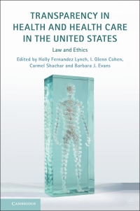 Cover image: Transparency in Health and Health Care in the United States 9781108470995