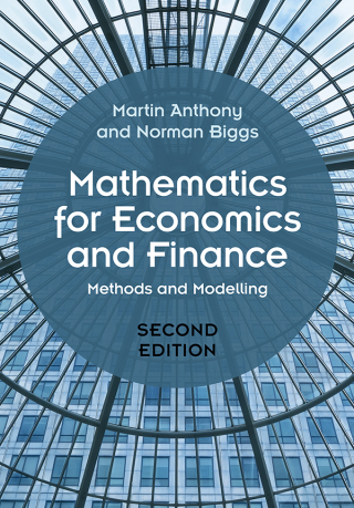 Cover image: Mathematics for Economics and Finance 2nd edition 9781108472395