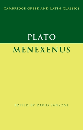 Cover image: Plato: Menexenus 1st edition 9781108499408